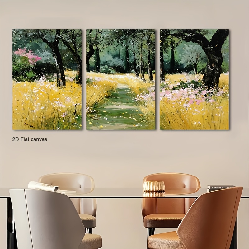 Canvas Wrap Ready - Kanvas Tanpa Bingkai 3pcs Seni Dinding