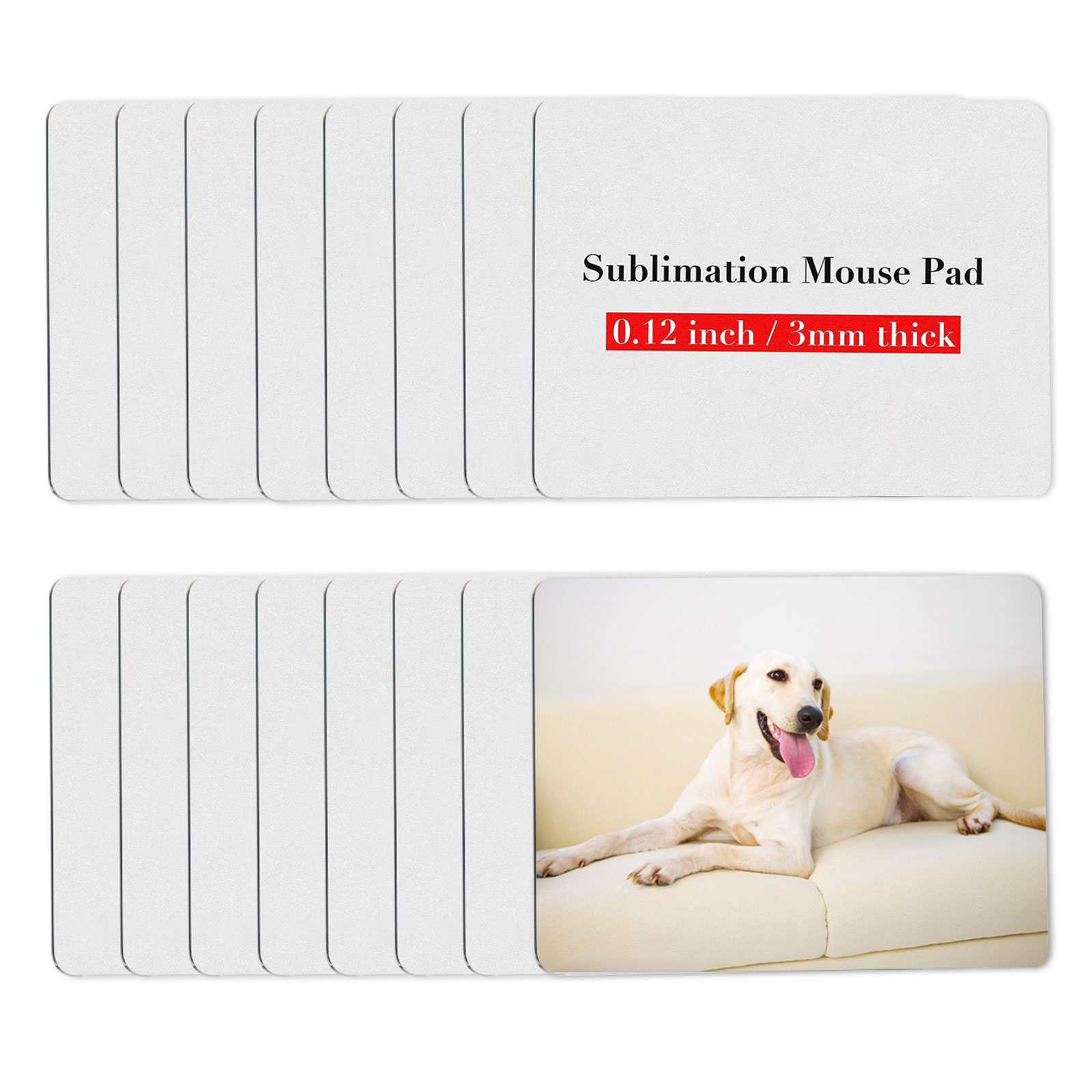 Mouse Pad Blank Sublimation - Bantalan tetikus sublimasi 8 buah, alas