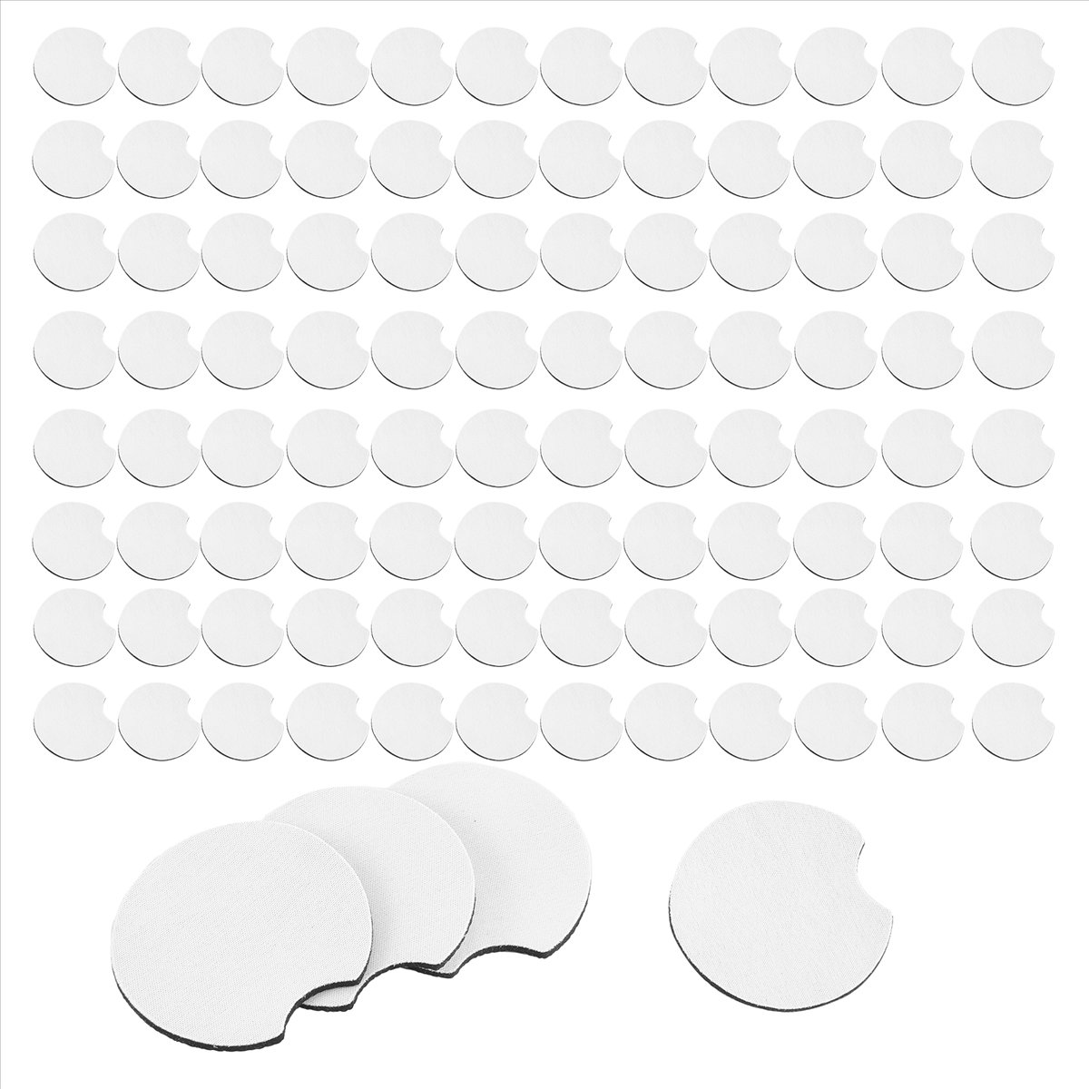 Coaster Sublimation Blank - AA83 100 Pcs Coasters Mobil Kosong