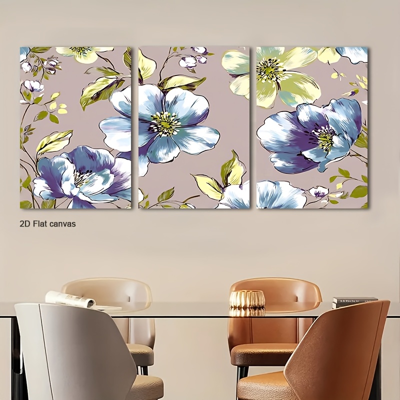 Canvas Wrap Ready - Kanvas Tanpa Bingkai 2D Datar, 3pcs