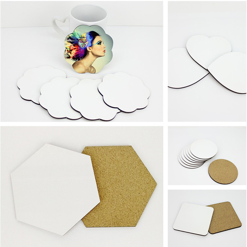 Coaster Sublimation Blank - 100 Buah/Lot DIY Sublimasi Kosong Coaster