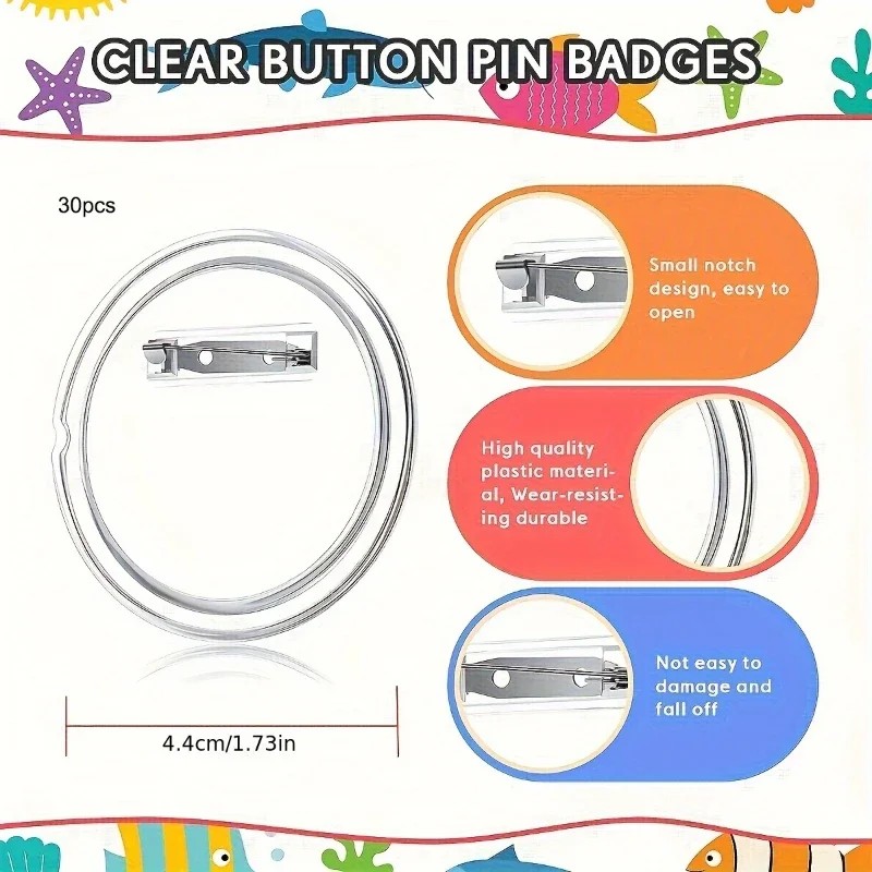 30pcs aksesoris pembuat pin le - Button Badge Blank ulasan dan harga