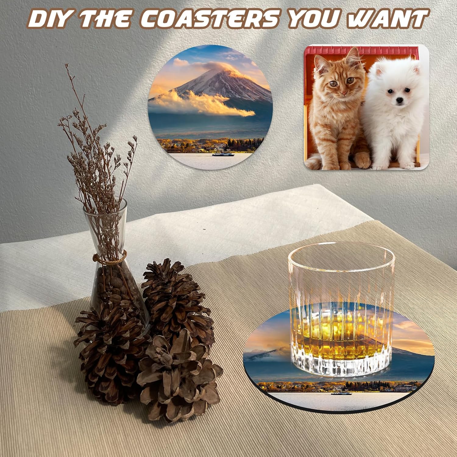 10 Pcs Set Coasters Sublimasi  - Coaster Sublimation Blank ulasan dan harga