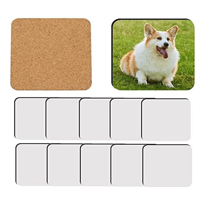 BHBL 12 Pcs Alas Gelas Sublima - Coaster Sublimation Blank ulasan dan harga