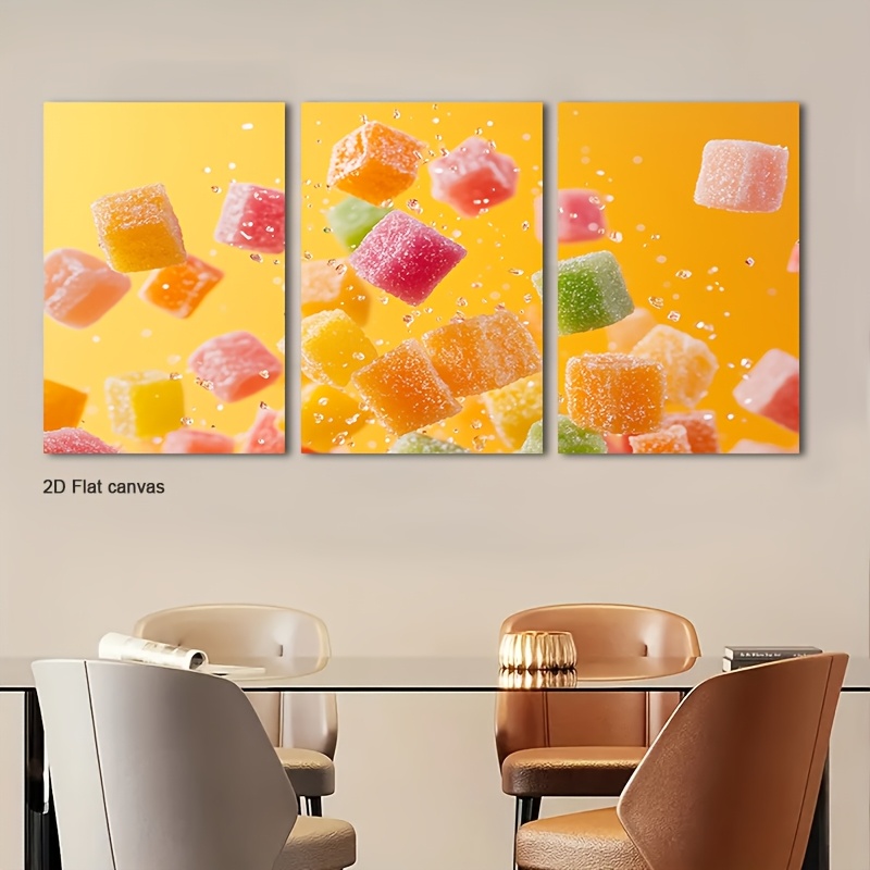Kanvas Tanpa Bingkai 3pcs Floa - Canvas Wrap Ready ulasan dan harga