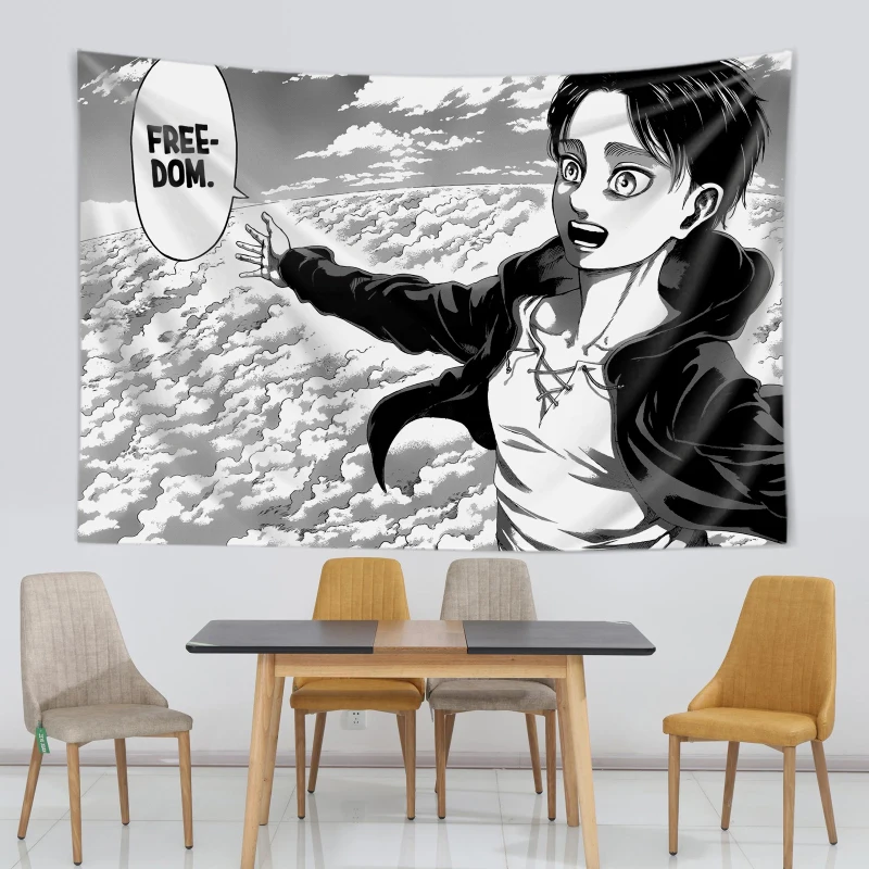Eren Yeager Poster Manga kebeb - Canvas Wrap Ready ulasan dan harga
