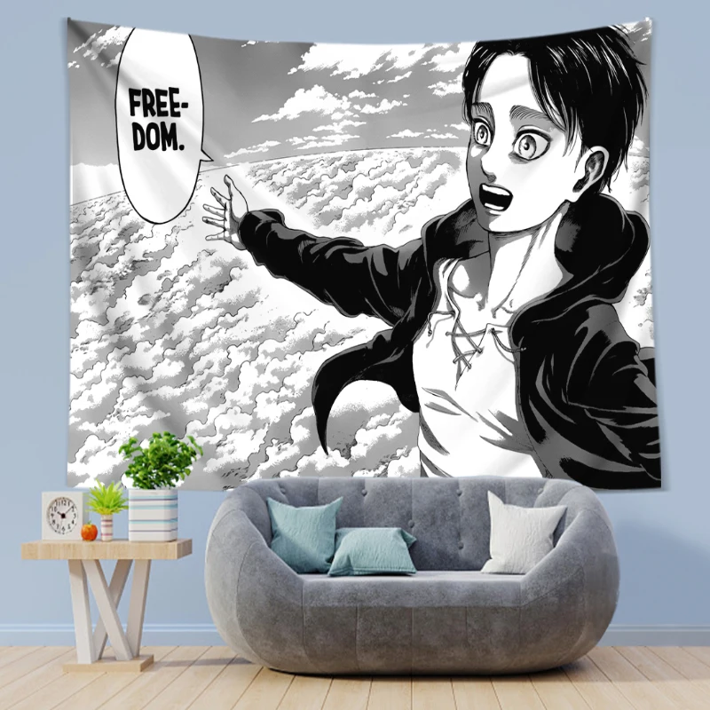 Eren Yeager Poster Manga kebeb - Canvas Wrap Ready ulasan dan harga
