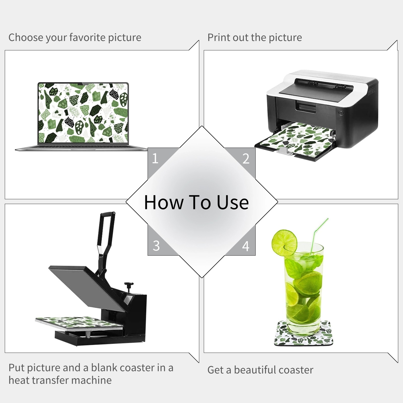 100 buah coaster sublimasi per - Coaster Sublimation Blank ulasan dan harga