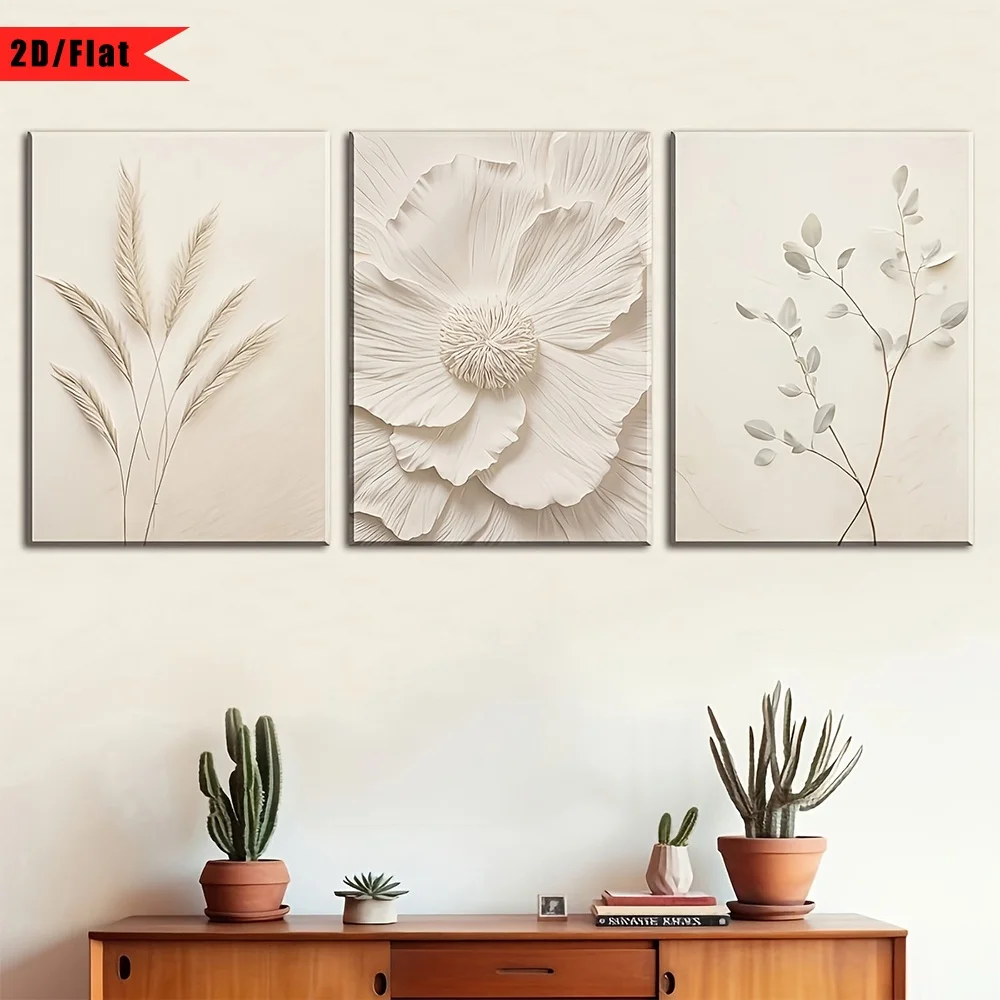 2D Flat, 3pcs, kanvas terbungk - Canvas Wrap Ready ulasan dan harga