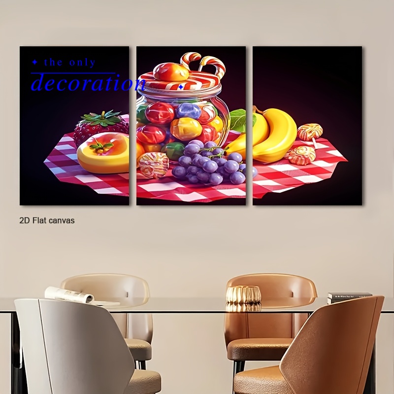 3 buah Lukisan Dinding Piknik  - Canvas Wrap Ready ulasan dan harga