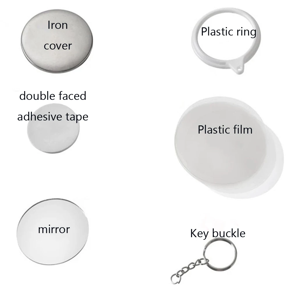 Baru 100 buah cincin kunci cer - Button Badge Blank ulasan dan harga