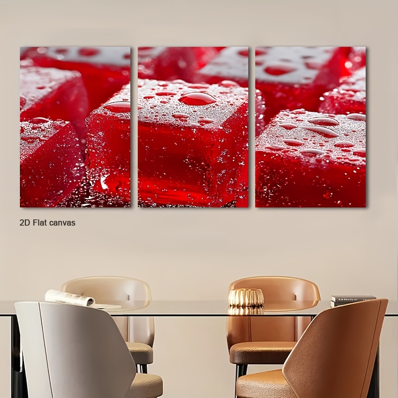 3 buah Lukisan Dinding Kubus M - Canvas Wrap Ready ulasan dan harga