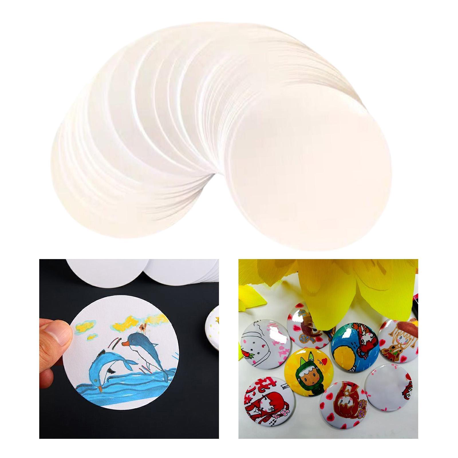 100Pcs Kancing Badge Kertas Ko - Button Badge Blank ulasan dan harga